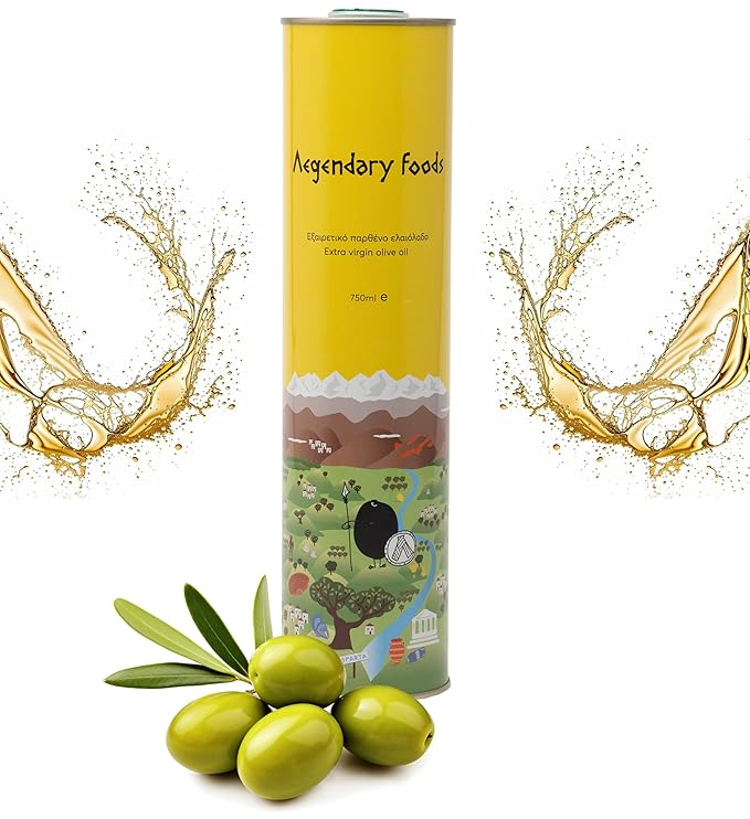 Extra Virgin Olive Oil Tin, Great Taste Cold Pressed, Fruity Flavor, Polyphenol Rich Olive Oil from