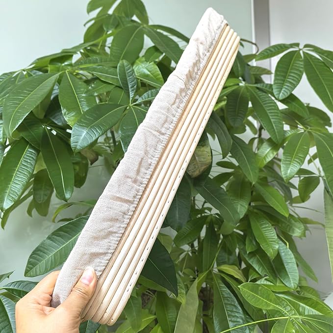 I-LAN 2 Pack 21.7" Baguette Banneton Proofing Basket with Liner-Oval Rattan Sourdough Proofing