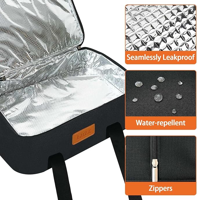 LHZK Insulated Casserole Carriers for Hot or Cold Food, Lasagna Holder Tote for Potluck Parties