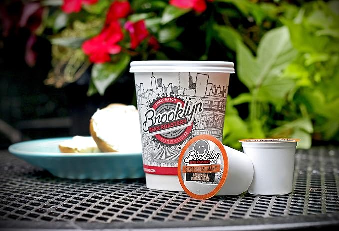 Brooklyn Beans Gingerbread Man Coffee Pods - Compatible with Keurig K Cup Brewers Including 2.0