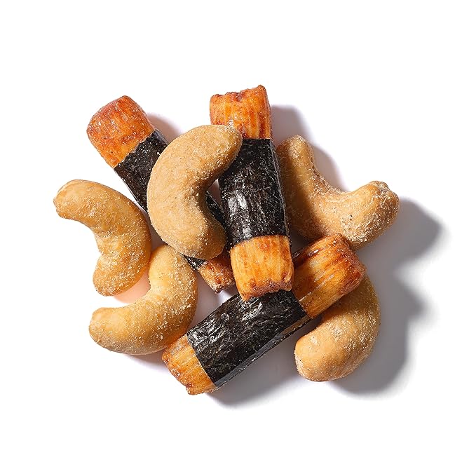 Yupik Sushi Mix with Cashews, 5 Oz, Crunchy Savory Snack, Rice Crackers, Dried Seaweed, Sushi