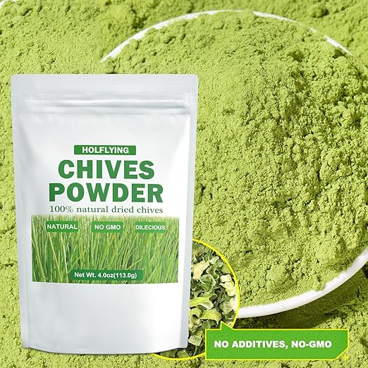 Chives Powder - 4.0 oz, All-Natural Culinary Spices for Cooking, Seasoning, Garnishing, Soups