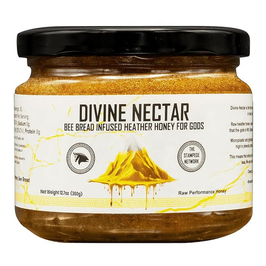 Divine Nectar Spartan Bee Bread Infused Heather Honey | Supercharged Performance, Recovery, and