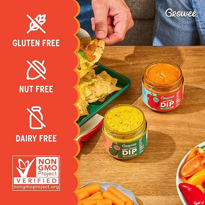 Growee Vegan Chip Dip & Queso Trio ??Dairy-Free Mayo & Salad Dressing Substitute ??Gluten-Free