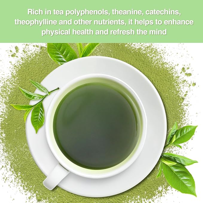 Taiping HK Green Matcha Tea 10 Single Serve Stick Packs For Cooking, Baking, Latte, Smoothie, Hot &