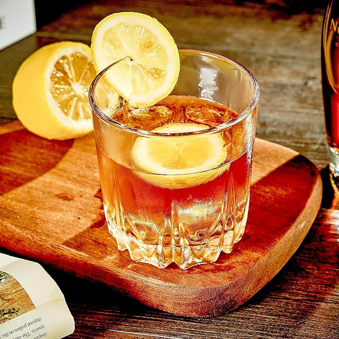 Whiskey Glasses Set of 4,Lead-Free Crystal Old Fashioned Glass,Scotch Glass Tumblers for Drinking