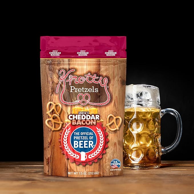 KNOTTY PRETZELS Smoky Cheddar Bacon Pretzels, 7.5 OZ