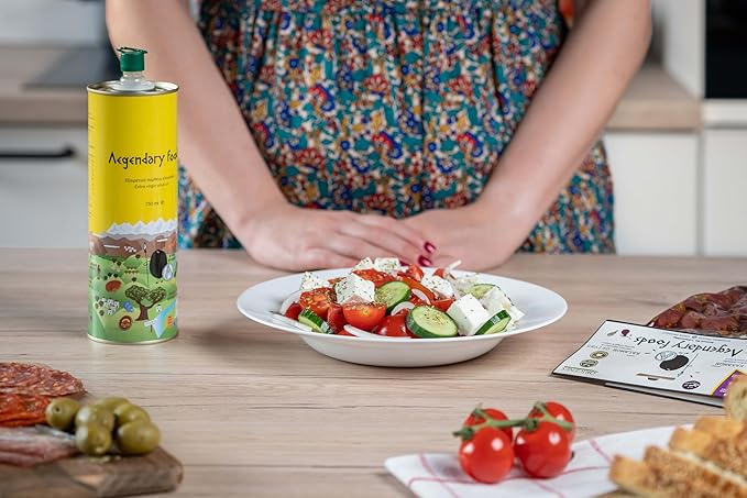 Extra Virgin Olive Oil Tin, Great Taste Cold Pressed, Fruity Flavor, Polyphenol Rich Olive Oil from