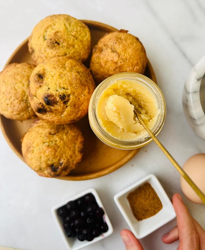 Spring Sunrise Organic Brown Ghee - Grass Fed Clarified Butter - Keto & Paleo Friendly, Lactose &