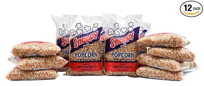 Snappy Yellow Popcorn Kernels for Popping with Popcorn Machine, Air Popper or Stove Top, 2lb Bags