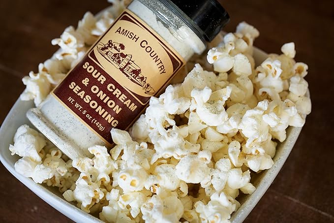 Amish Country Popcorn | Seasoning Variety Pack | Ballpark Style Buttersalt - 5.5 oz and Sour Cream