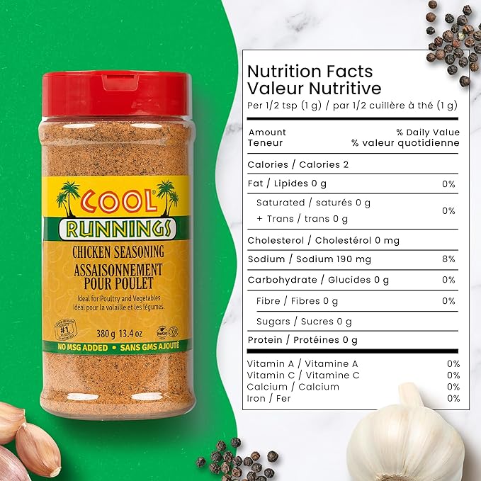 Cool Runnings Chicken Seasoning 380g ??Bold and Savory Blend for Marinating, Roasting, Grilling