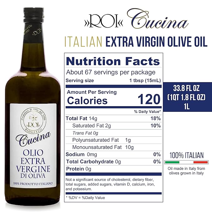 Roi Extra Virgin Olive Oil from Italy - Cucina Ligurian Olive Oil from Italy, First Cold Pressed
