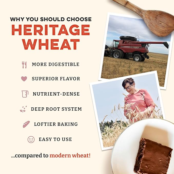 Sunrise Flour Mill USDA Organic Heritage Whole Wheat Pastry Flour - 2 lbs | Great for Gluten