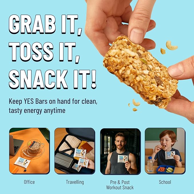 The YES Bar Apple Cinnamon Crisp ??Plant Based Protein, Decadent Snack Bar ??Vegan, Paleo, Gluten