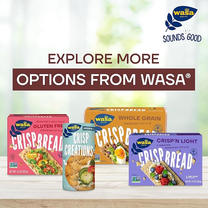 Wasa Cinnamon Crisp Creations, 9.4 oz. (Pack of 8), Large Round Toppable Crackers for Snacking and