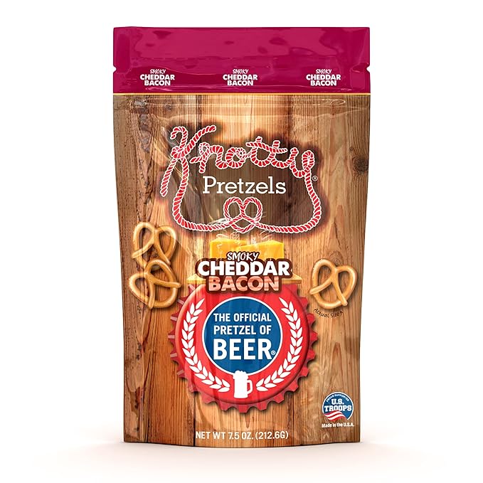 Knotty Pretzels - "The Official Pretzel of Beer" 7.5 Ounce Individual Seasoned Pretzel in