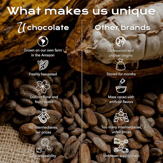 U Chocolate Creations | Organic Cacao Nibs (16 oz) | Fresh from our Farm | 100% natural, 0% Sugar |