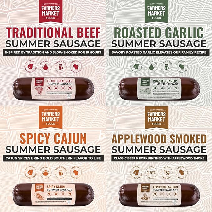 Farmers Market, Gluten Free, Keto, Paleo, Low Sodium, Zero Sugar, Genoa Salami, Christmas
