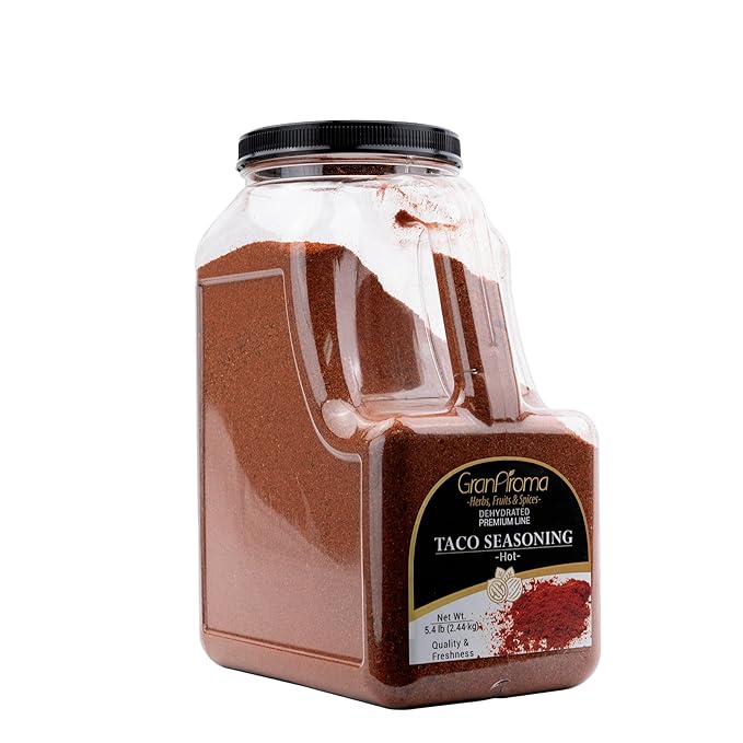 GranAroma Hot Taco Seasoning Mix – Perfect for Tacos, Burritos, and Tex-Mex Recipes (5.4 Pound)