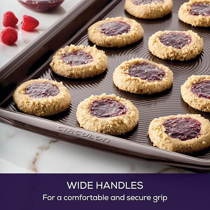 Circulon Nonstick Bakeware, Nonstick Cookie Sheet / Baking Sheet - 11 Inch x 17 Inch, Chocolate