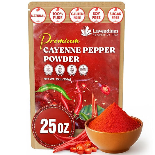 Lavendium, Premium 1.56 lbs Cayenne Pepper Powder??Pure Ground Red Pepper, Bold and Spicy Flavor