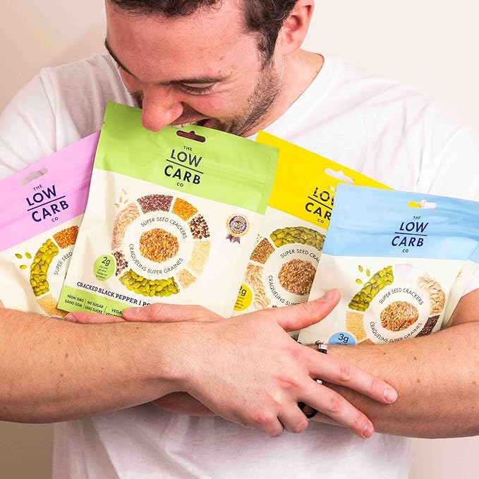 Super Seed Crackers, Gluten Free & Keto Friendly Healthy Snacks, Vegan, Zero Sugar, Paleo &