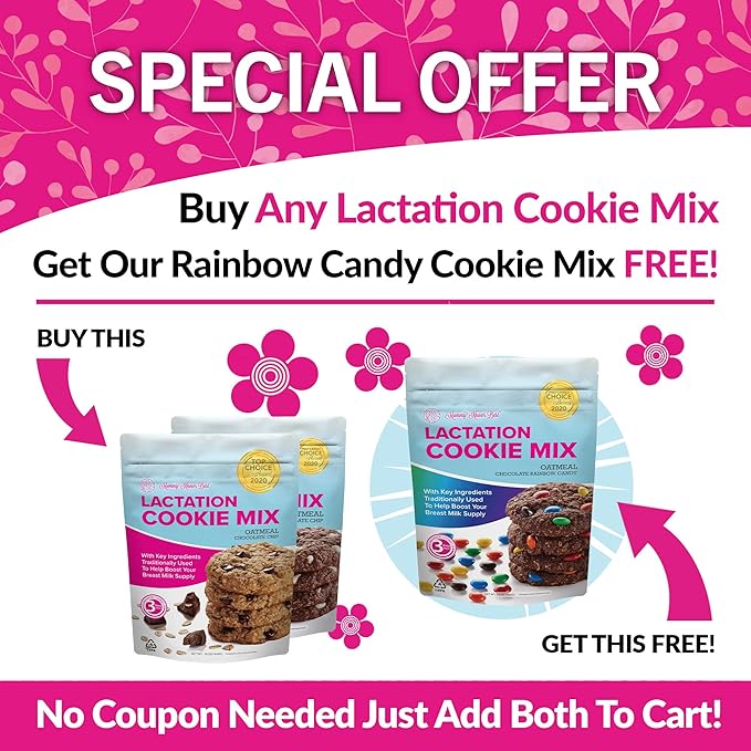 Lactation Cookies Mix - Oatmeal Breastfeeding Cookie Supplement Support for Breast Milk Supply