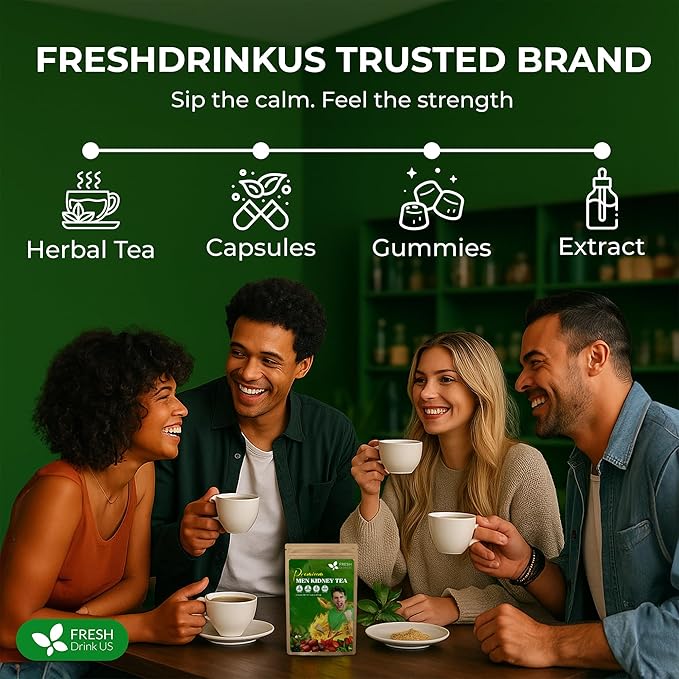 FreshDrinkUS, 12 Packs of Premium Herbal Kidney Support Tea ??Ginseng Six Treasure Blend, 9
