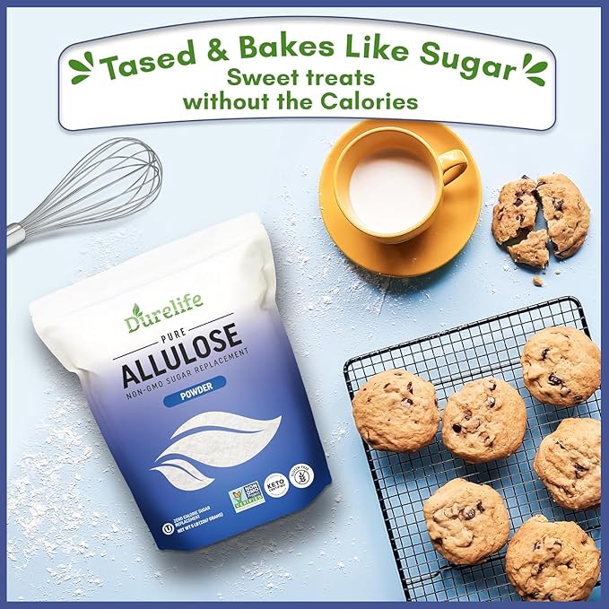 Durelife Allulose sweetener, 10 lb 100% Pure No Erythritol powdered Sugar Substitute, NON-GMO