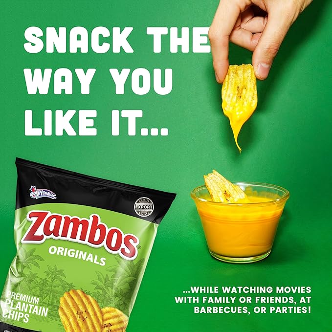 Zambos Plantain Chips Original, Ridged (Pack of 2)