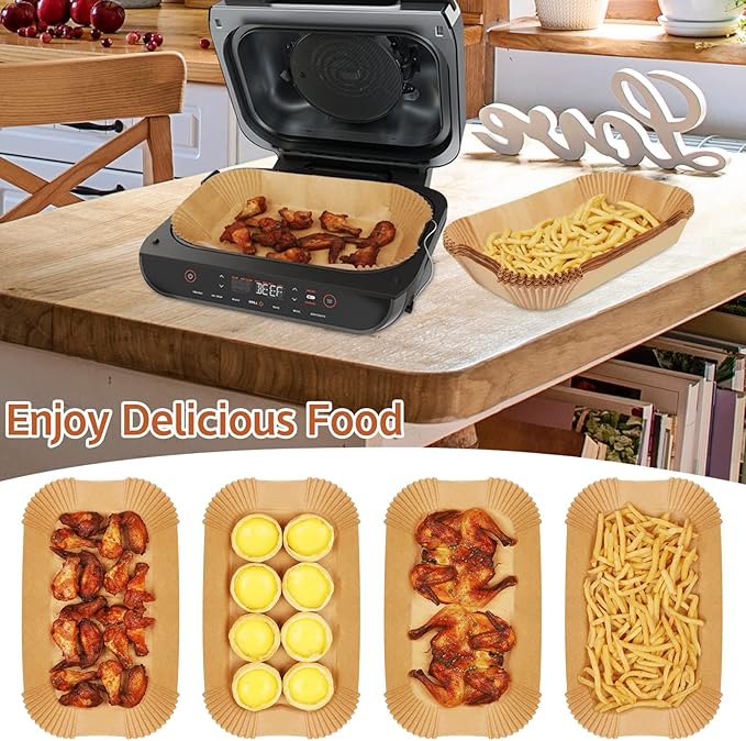 Ninja Smart XL Air Fryer Liners - 120 Pcs Disposable Parchment Paper Rectangular For Ninja Foodi