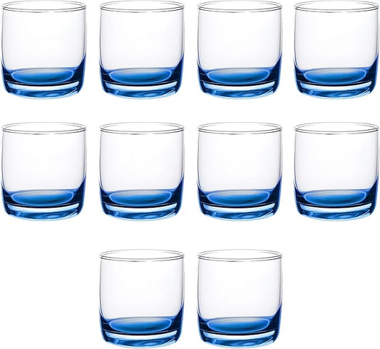 DISCOUNT PROMOS Whiskey Glasses 10 oz Set of 10, Bulk Pack - Heavy Base Old Fashioned Glass