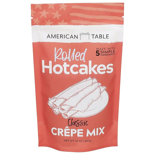 Classic Rolled Hotcakes Crepe Mix by American Table, Made with American-Grown Organic Wheat Flour &