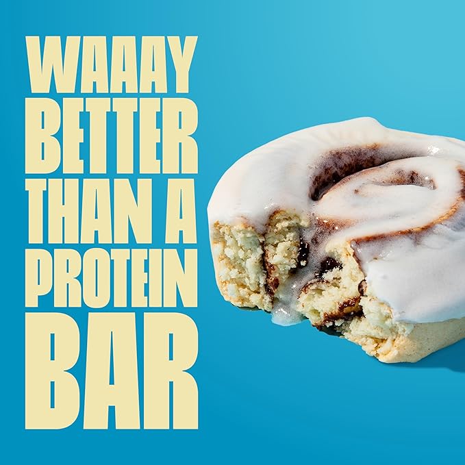 Legendary Foods 22g Protein Cinnamon Roll - Premium High Protien Bars, Low Carb Meal Replacement