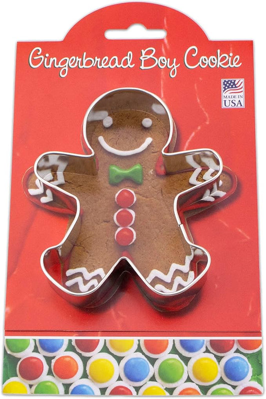 Ann Clark Cookie Cutters Gingerbread Boy Cookie Cutter 3.75" with Recipe Card, Made in USA