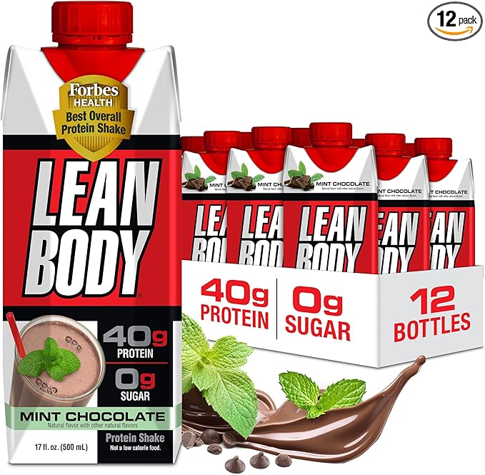 Labrada Lean Body Ready-to-Drink Mint Chocolate Protein Shake, 40g Protein, Whey Blend, 0 Sugar