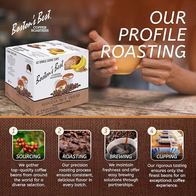 Boston’s Best - Banana Nut Bread Flavored Delicious Gourmet Coffee Compatible with Keurig Coffee