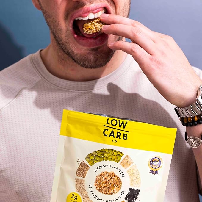Super Seed Crackers, Gluten Free & Keto Friendly Healthy Snacks, Vegan, Zero Sugar, Paleo &