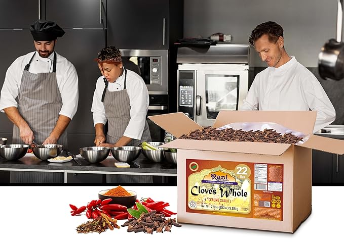 Rani Cloves Whole (Laung) 352oz (22lbs) 9.98kg, Bulk Box, Great for Food, Tea, Pomander Balls and