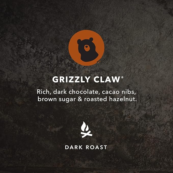 Kicking Horse Coffee Grizzly Claw, Dark Roast, Ground, Certified Organic, Fairtrade, Kosher, Black