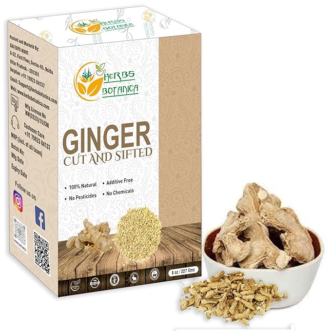 Herbs Botanica Dried Ginger Root Cut And Sifted for Teas, Tinctures and Infused oils. | Flavour