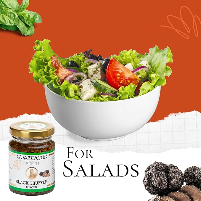 Spartacus Black Truffles Preserved in Extra Virgin Olive Oil - Perfect Gourmet Seasoning for Pizza
