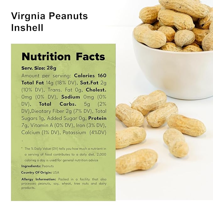 NUTS U.S. - Peanuts In Shell | USA Grown, Non-GMO Raw for Birds, Squirrels & Wildlife | Human