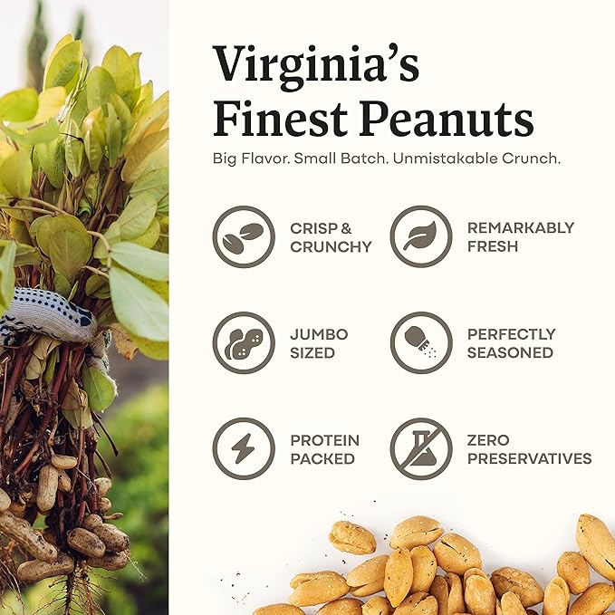 Belmont Peanuts Gourmet Sea Salt and Black Pepper Flavored Virginia Peanuts, 25 oz (1 Pack) ??Only