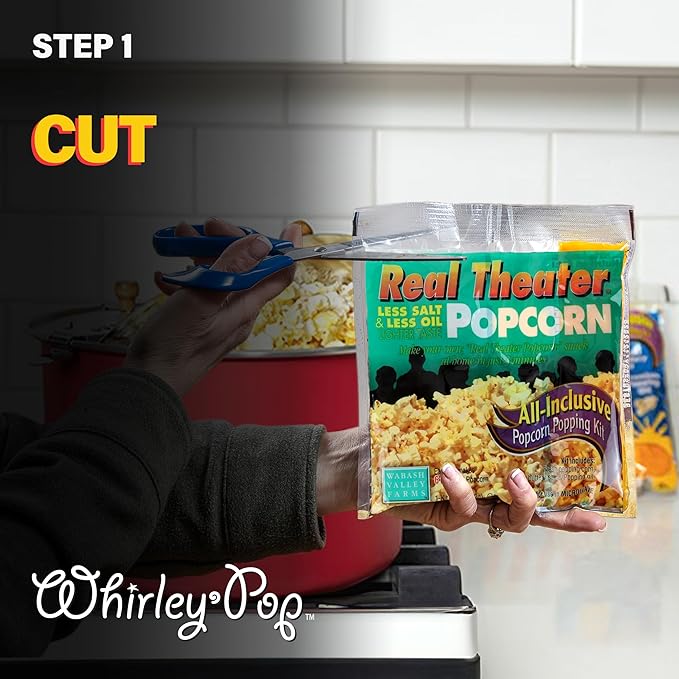 Wabash Valley Farms Popcorn Popping Kits -Less Salt Less Oil, Popcorn Kernels for Popcorn Machine