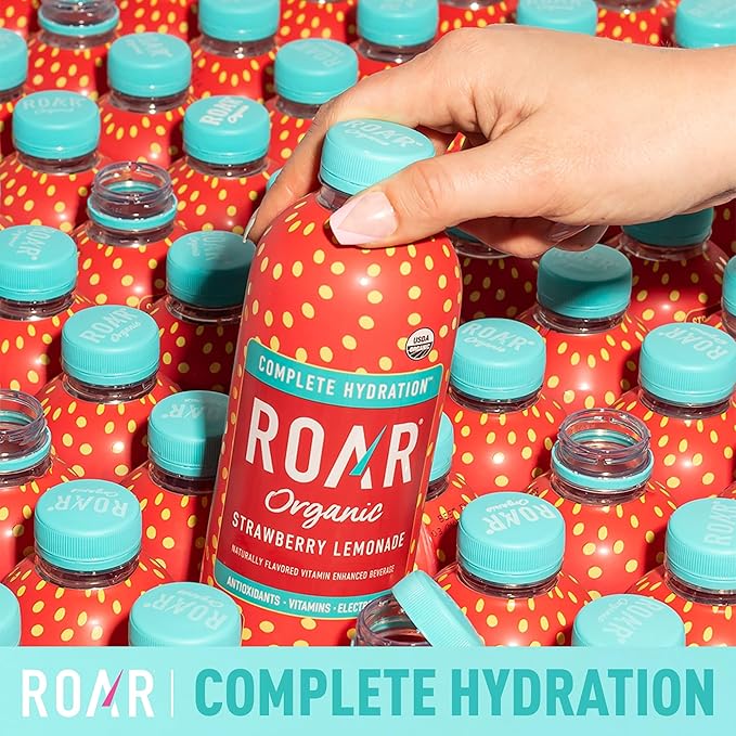 ROAR Complete Hydration Organic - Electrolyte Drinks Loaded with Vitamins C, B5, B12 - Non-GMO