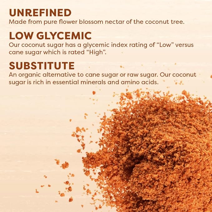 Big Tree Farms Organic Brown Coconut Sugar - Coconut Palm Sugar, Unrefined, Fine Crystals, Cane
