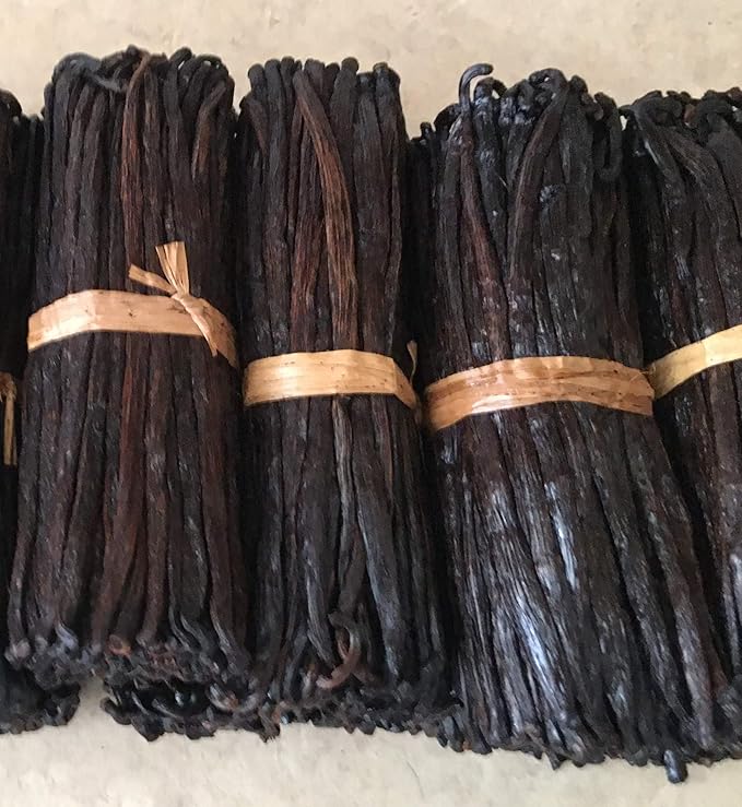 1oz Madagascar Vanilla Beans Grade B. Certified USDA Organic for extract, Cooking and Paste 5"-7"