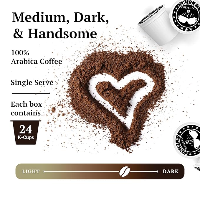 Couple's Coffee K-Cups | Gives Back to Military Families | Medium Dark Roast Coffee Pods | Gourmet